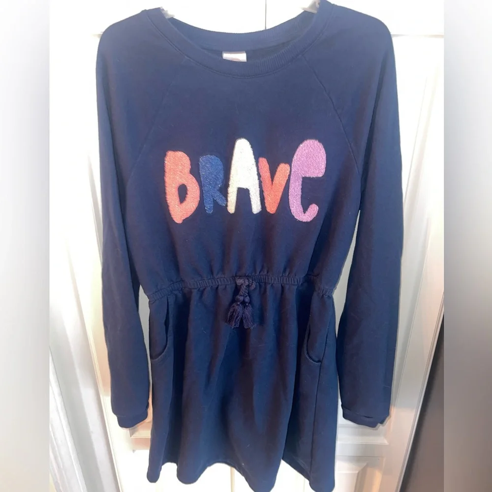 Wonder Nation Girls‎ BRAVE Dress sz XL 14/16 blue School